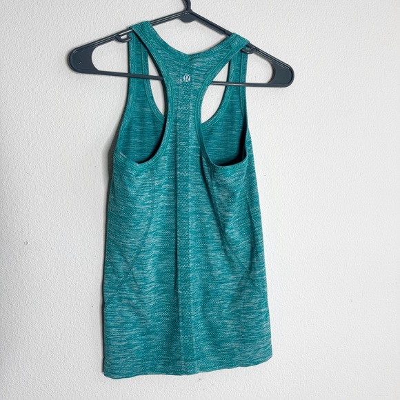 Lululemon swiftly tech racerback tank top heathered teal size 4 - Picture 2 of 5